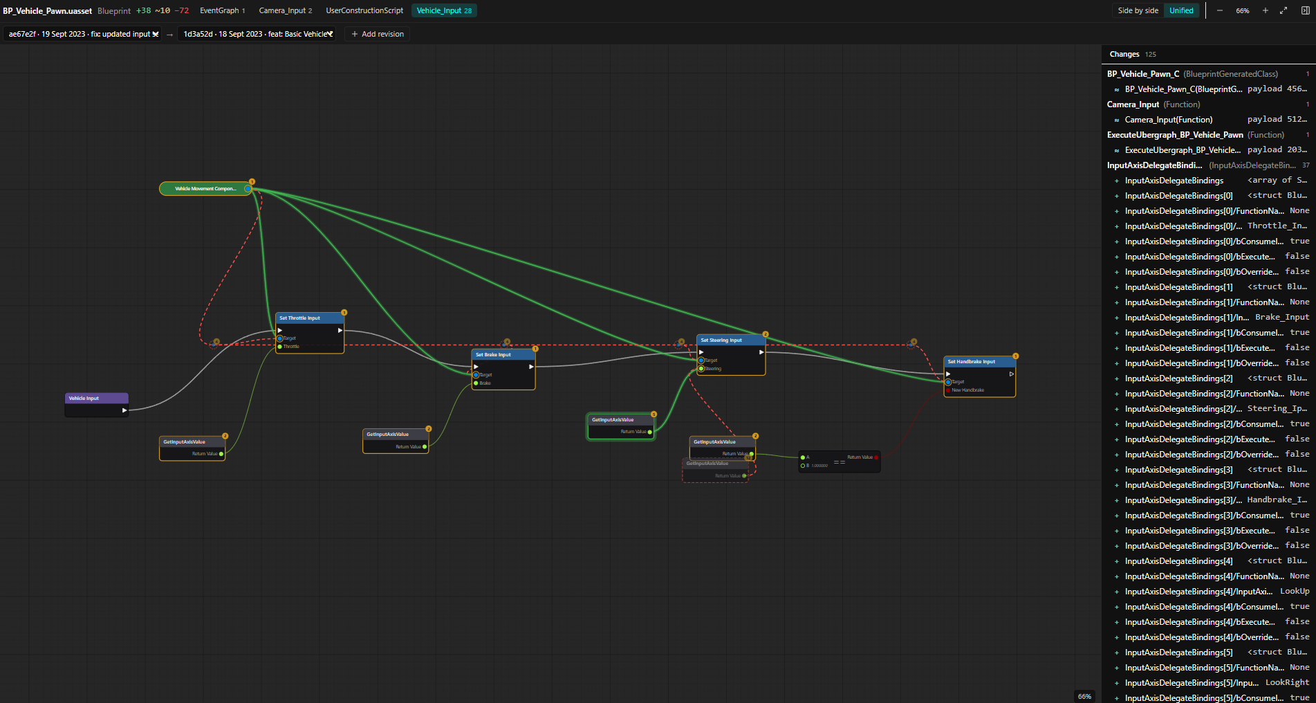 Unified Blueprint diff of a .uasset file